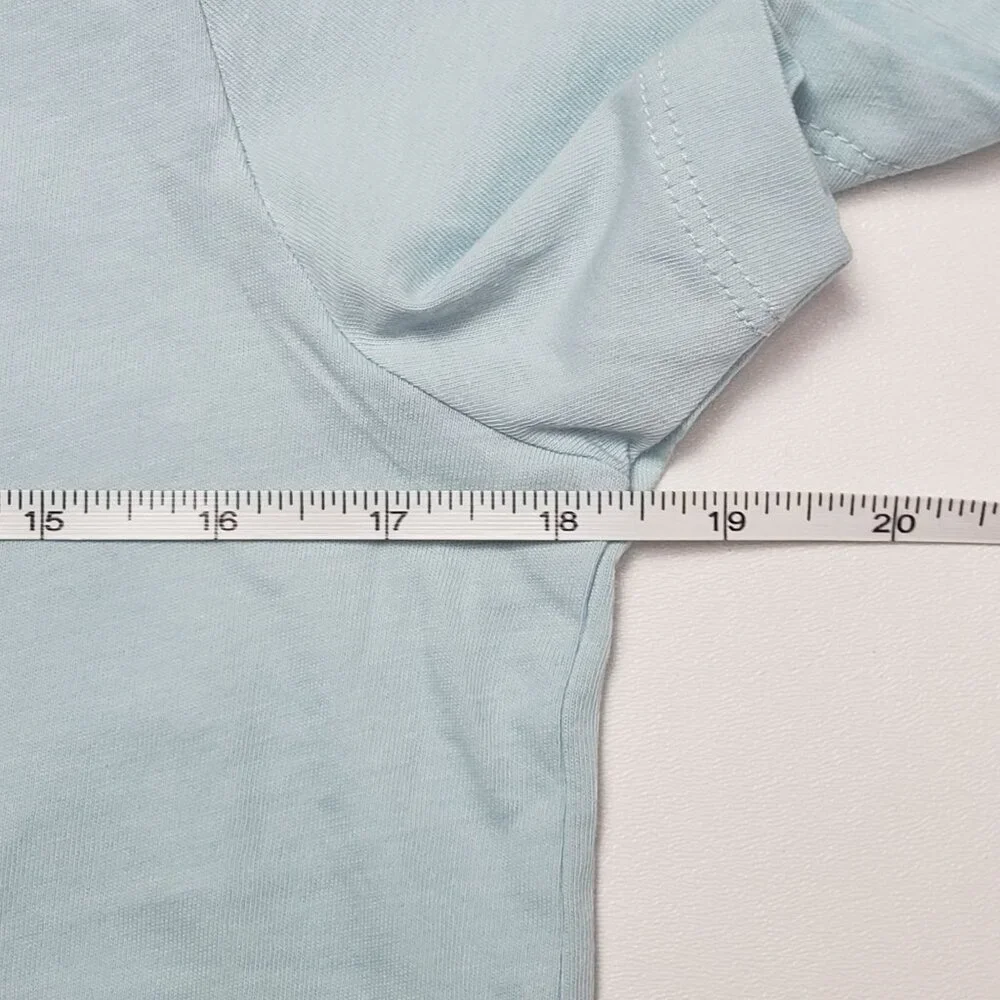 J.Crew Factory Sporty Dogs Graphic Tee Women Medium Light Blue SS Collectors Tee - Picture 5 of 16